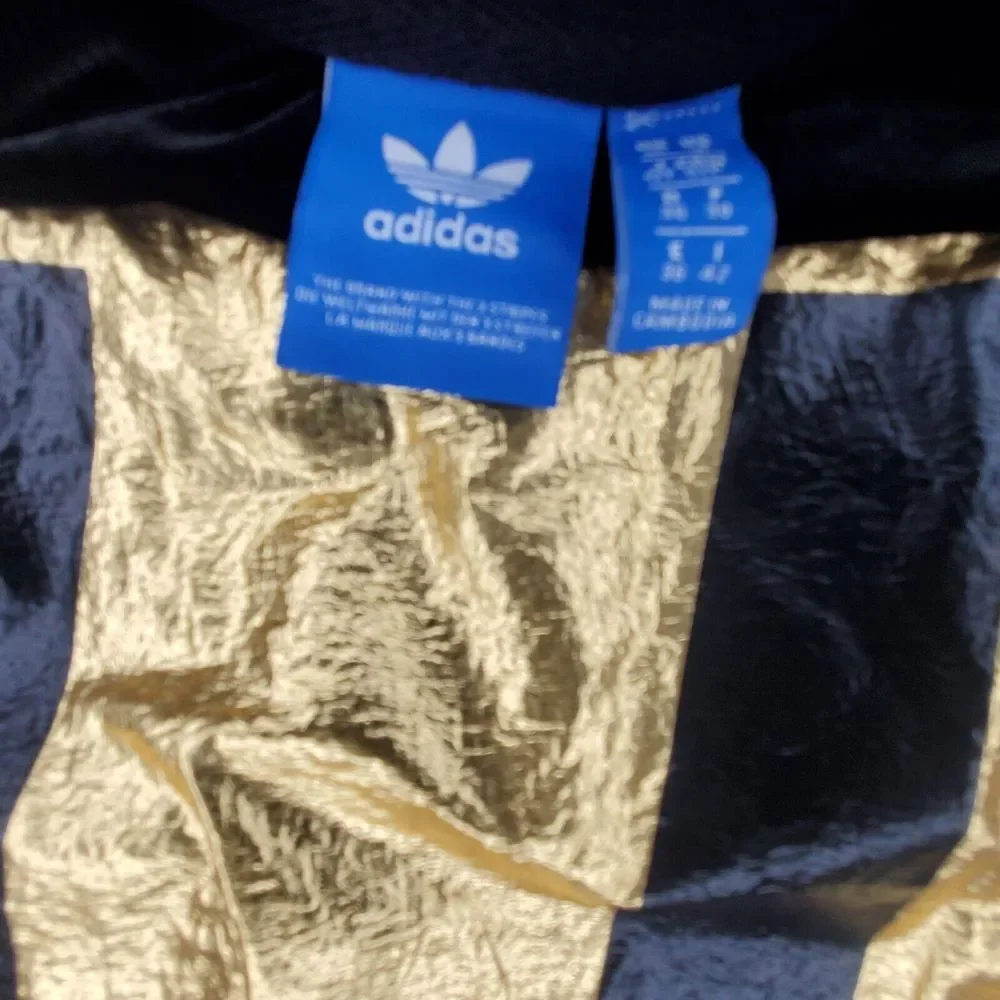 Adidas‎ Womens Originals Oversize Sweater Tee Black Velvet Trefoil Baggy Small